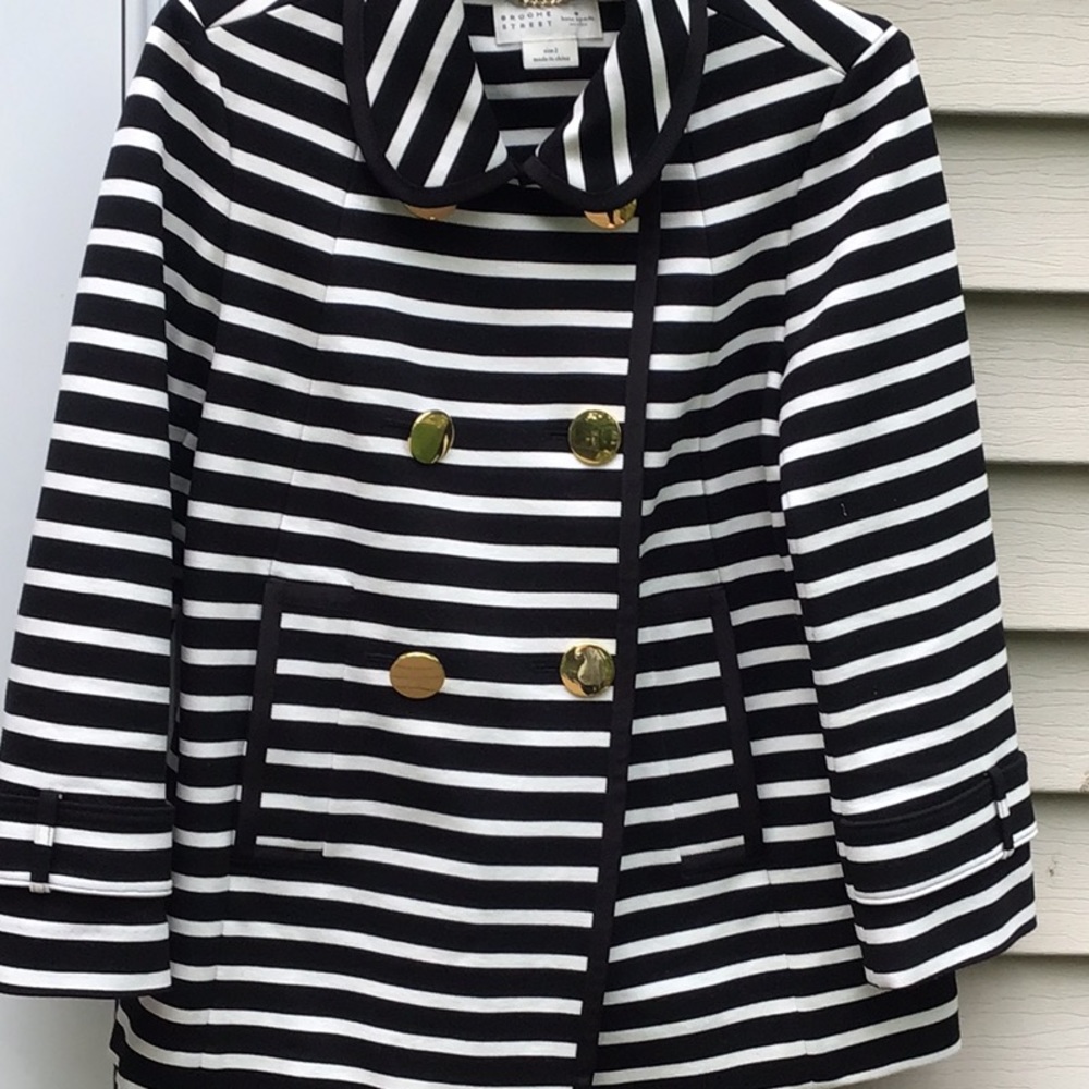 Kate Spade Nautica Black &white striped Jacket